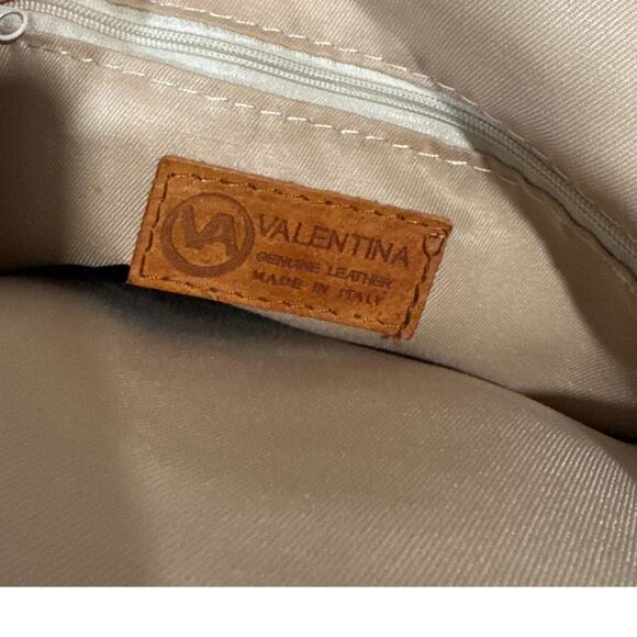 Valentina Red & Gold Leather Backpack Purse - Picture 7 of 12